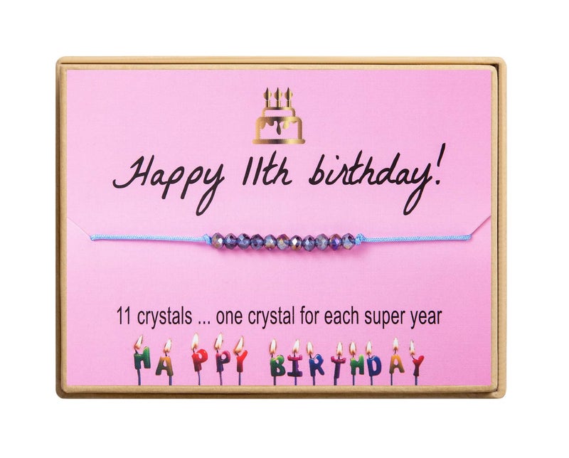 Monily Birthday Gifts for girl Birthday Gifts Happy Birthday Bracelets for Birthday Presents for 11th Birthday Jewelry - Image 1